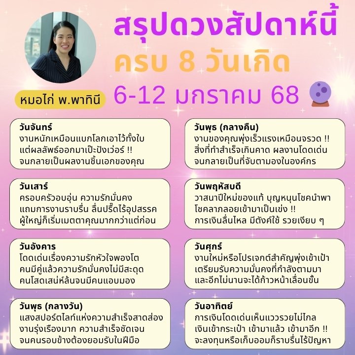 morkai99's tweet photo. สรุปดวงข่าวดีสัปดาห์นี้ ครบ 8 วันเกิด โดย หมอไก่ พ.พาทินี ค่ะ 🙏 อ่านแล้วคอมเมนต์เพื่อรับคำทำนาย และหมอไก่ขอ 1 ไลค์ เพื่อเป็นค่าครูด้วยนะคะ

#หมอไก่ #ดวงชะตา #เช็คดวง #หวย #เสริมดวง #ทำบุญ #ดูดวง #ถวายสังฆทาน #ดวงประจำวัน #ทำบุญเสริมดวง #ดวงรายวัน #หลวงพ่อโต #อยุธยา #แก้บน https://t.co/OtCZqhGkUE