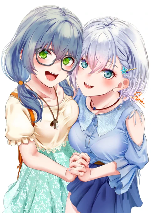 過去絵だけどこんなの描いてます。ただ楽器を握ってるだけじゃなくて、演奏してたりキャラクターがホントに音楽と楽器がほんと好きなんだな!ってのが伝わるような絵作りを心がけてます。最後はオフの日。#bandoriart 