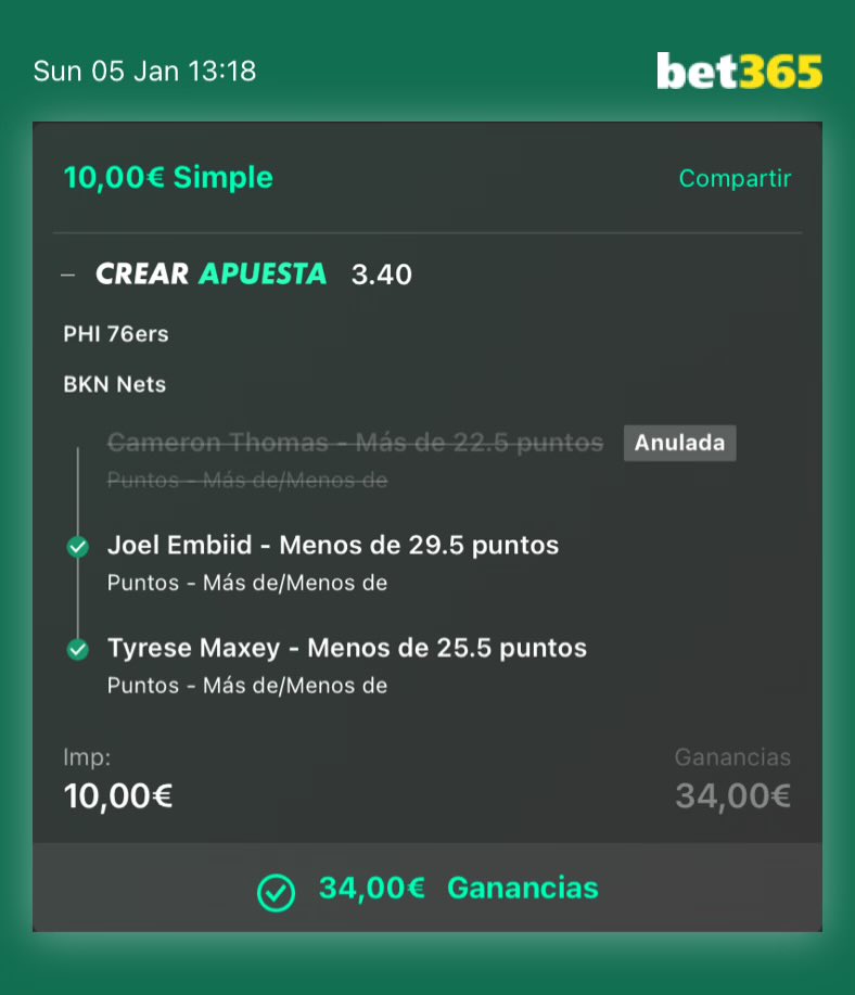 Cheti365's tweet photo. ✅ Pues salió la cuota 7 (sin Cam Thomas cuota 3.5) y por el canal pleno en la NBA 😁

Ayer descansamos del menú, 200 likes y lo preparo además de los picks del canal 👨🏻‍🍳 https://t.co/jeoG7yHmmN