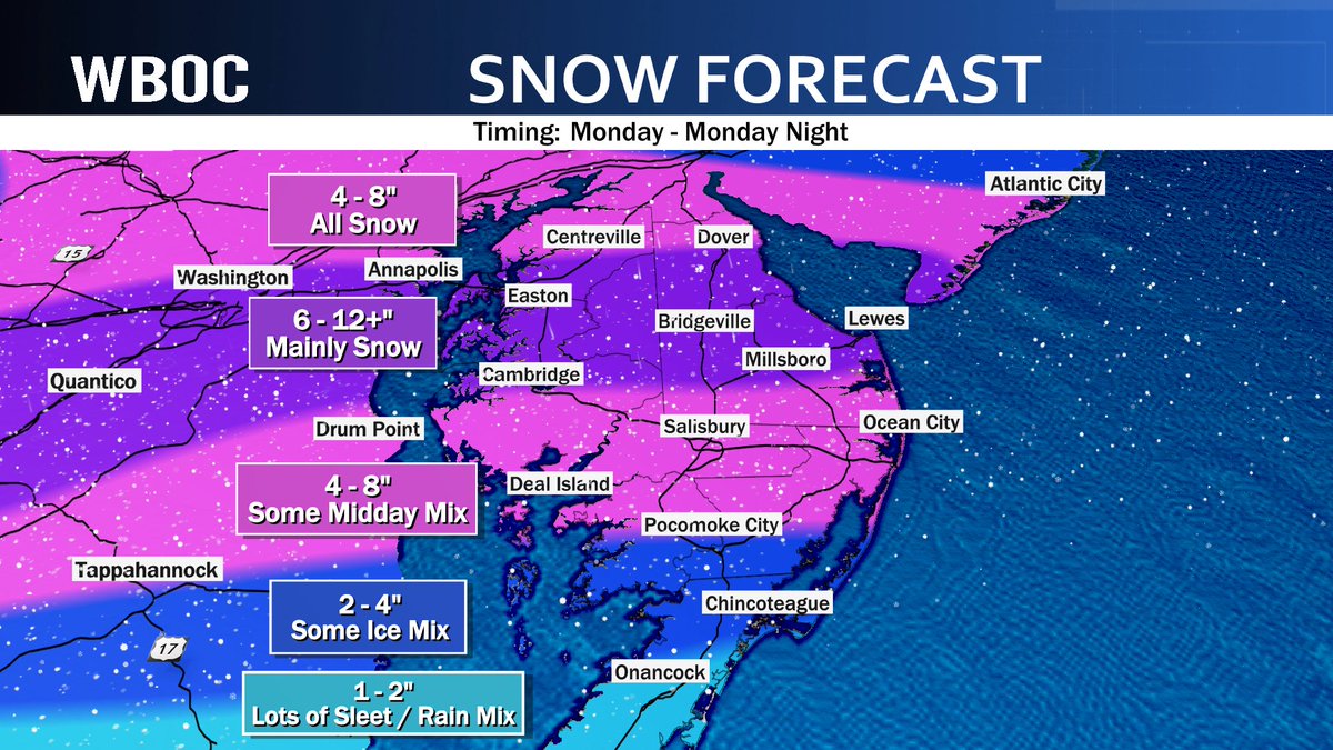 MikeLichniak's tweet photo. For those not on Meta, here is my forecast for Winter Storm on Monday. https://t.co/geK1kcAZVx