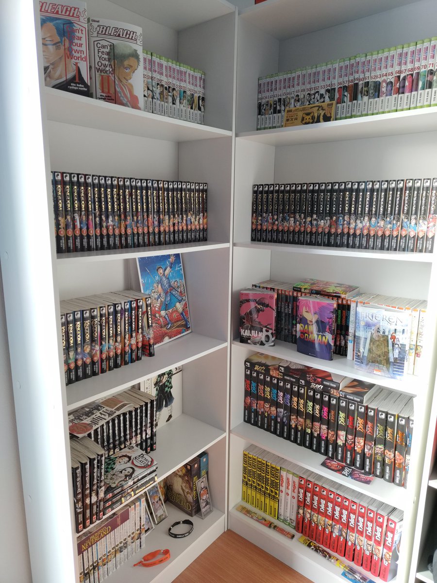 Maoul_'s tweet photo. Update : 
1 an sans update, j'ai plus de place. Me manque quelques trucs genre le 3eme roman de Bleach que j'oublie à chaque fois de prendre. https://t.co/IkT7wqj6Dy