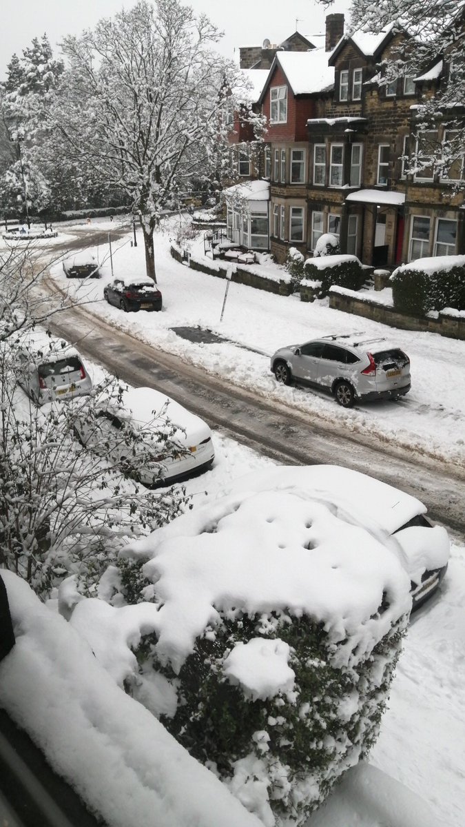 Harrogate looks pretty, but the roads are not really safe. Please stay indoors and listen to great radio programmes instead.