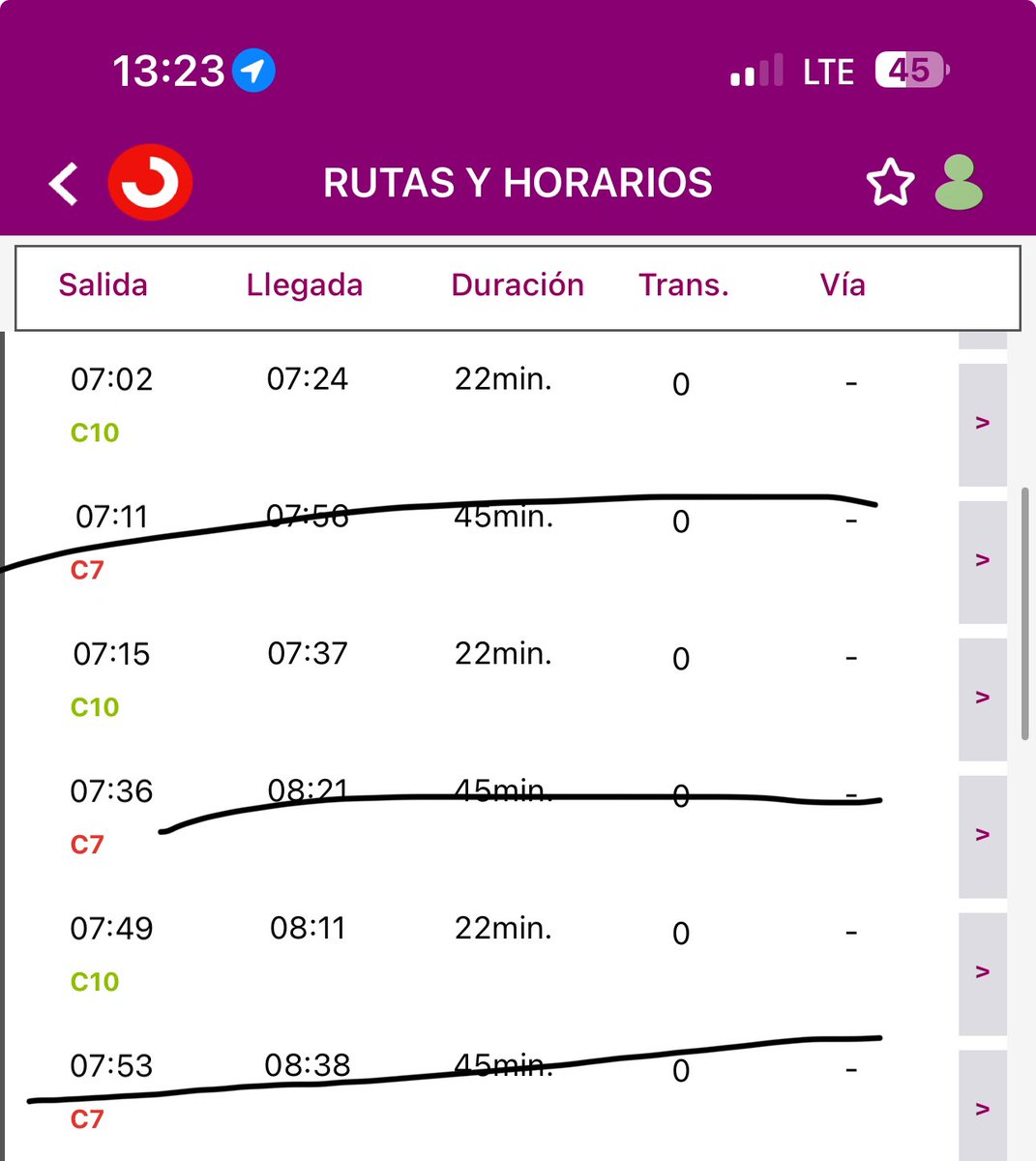 vicpraga's tweet photo. @CercaniasMadrid hola, no entiendo nada con el cambio de los trenes que circulan por el pasillo verde. Se supone que se iban a ganar mas circulaciones, de 4 a 6, y reviso mi viaje entre Atocha y El Barrial el dia 7 laborable y veo únicamente 3 trenes. ¿Que explicacion tiene? https://t.co/6ke8sROKxT