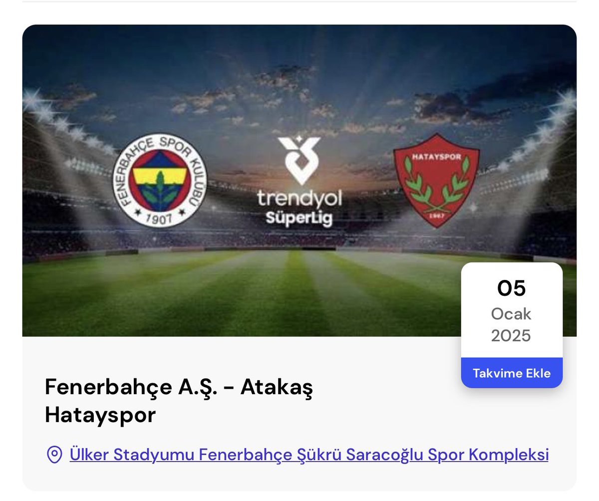 Satılık bilet 🎫 Fenerium Alt D blok.