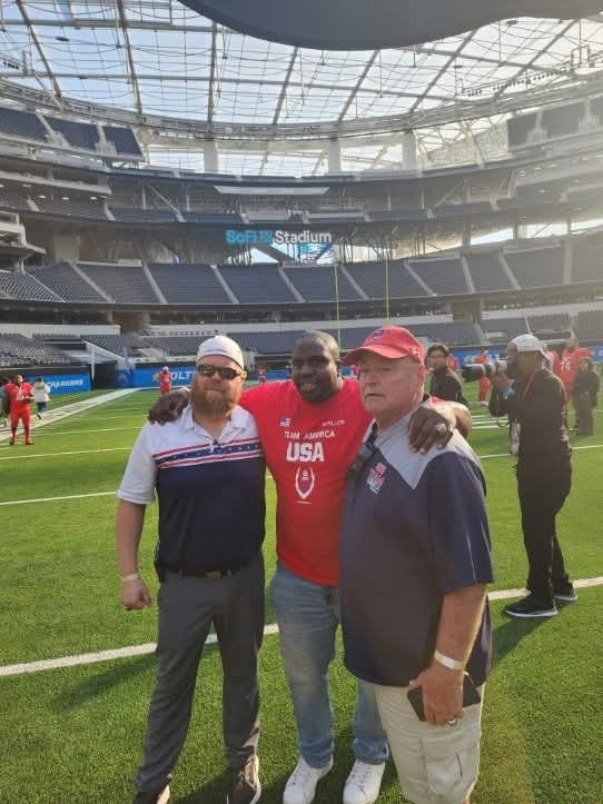 TropicalBowlUSA's tweet photo. Same team from the beginning 2025 @TropicalBowlUSA 10th Anniversary #TropicalBowl #cfball #NFLDraft https://t.co/gQTGP27onO