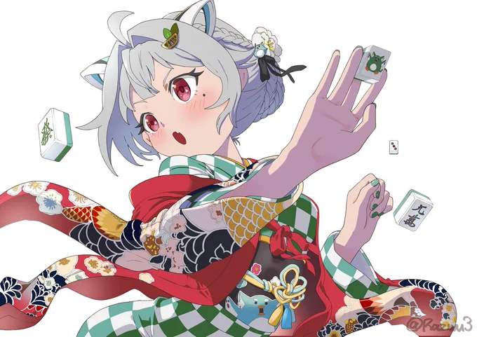 これは王が麻雀杯でなかったらどうしようと思いながら描いた新春はやまさん#舞鈴クラフト #にじさんじ麻雀杯2025 