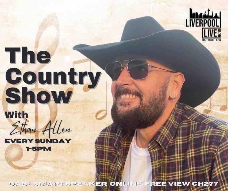 On air next it’s Ethan Allen with the best country music show around ! Only on liverpool live radio ! 1-5pm
#sunday #countrymusiclover #radio #liverpool #northwest #countrymusic  #weekend #radioshow #presenter #singer #songs #music 
DAB+ • Alexa • Online • Freeview