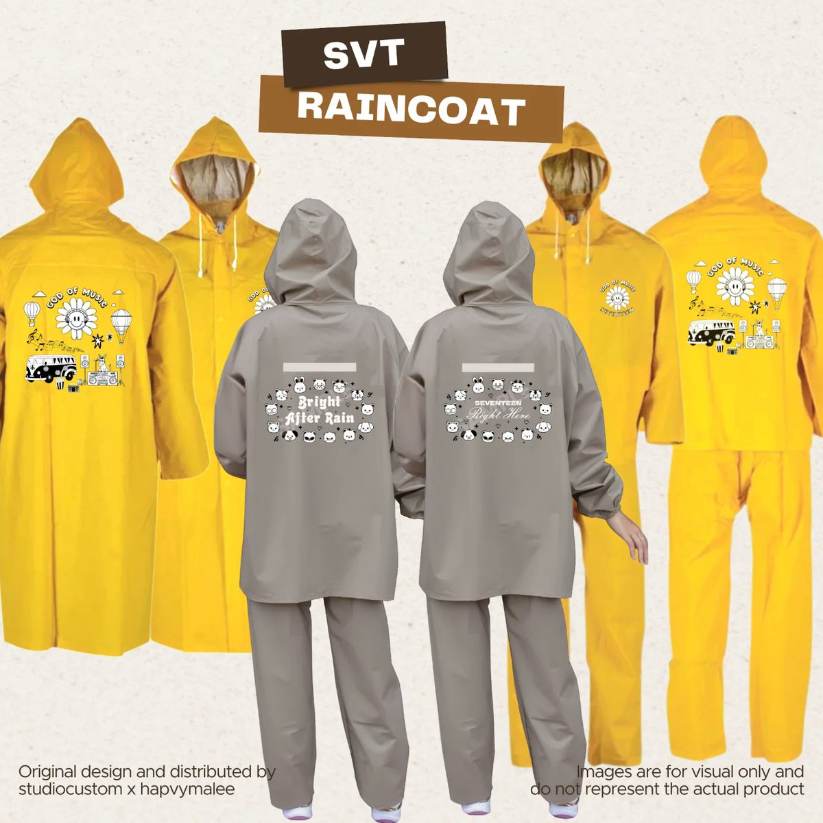 byshofia's tweet photo. ♡ help rt &amp; like pls ♡

˗ˊˎ open pre-order ˎˊ˗
✦ god of music (yellow) raincoat
✦ bright after rain raincoat
✦ seventeen right here raincoat
@byshofia x @hapvymalee

📎 local product
📍Surabaya, Indonesia
🛒 pre order link details are in this thread ↓↓↓ https://t.co/2koLSos1MB