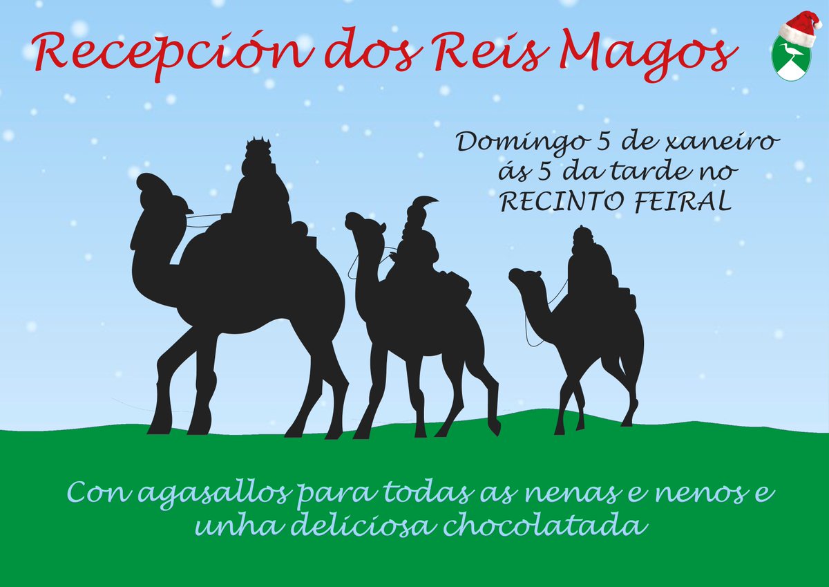 A situación meteorolóxica obriga ás súas Maxestades os Reis Magos de Oriente a gardar o tractor este ano, pero as nenas e nenos de Mazaricos seguen estando convidados a unha tarde cos Reis no recinto feiral da Picota, con agasallos e chocolatada.
