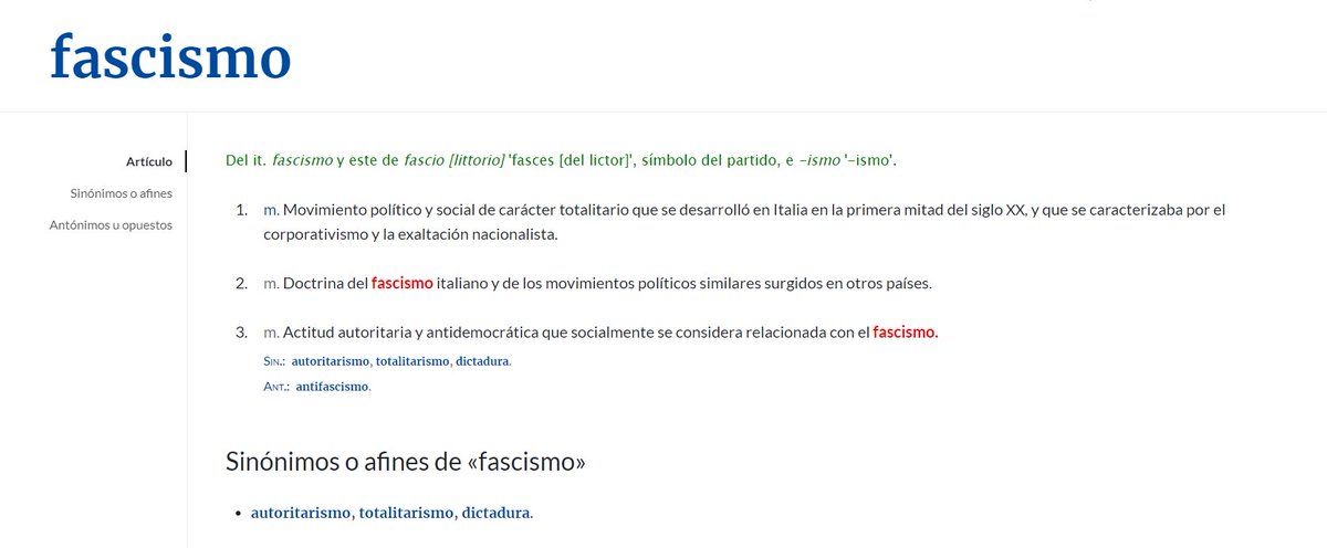 Pablorodriiigue's tweet photo. @Scarlett_GJ Entiendo tu postura. Sin embargo, hay ciertos matices que no termino de entender. La palabra <<facha>> , que empleas para referirte a los ciudadanos de derechas, tiene como acepción en la RAE, fascista. No sé si sabes que el fascismo es sinónimo de un régimen dictatorial +++ https://t.co/CReUgJ6mjV