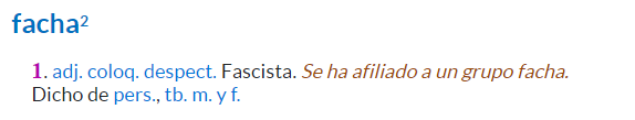 Pablorodriiigue's tweet photo. @Scarlett_GJ Entiendo tu postura. Sin embargo, hay ciertos matices que no termino de entender. La palabra <<facha>> , que empleas para referirte a los ciudadanos de derechas, tiene como acepción en la RAE, fascista. No sé si sabes que el fascismo es sinónimo de un régimen dictatorial +++ https://t.co/CReUgJ6mjV