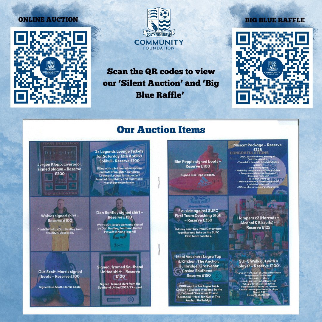 7 Hours Remaining⌛

Don’t miss out on the chance to win money can’t buy prizes👇

• Signed Boots 
• Signed Shirts 
• Match v SUFC Management Staff 
• Jürgen Klopp Signed Picture 
• Dan Bentley Signed Shirt 
• SUFC Player Walk Out  

⚽️🙌🎉

👉 sufcc.co.uk