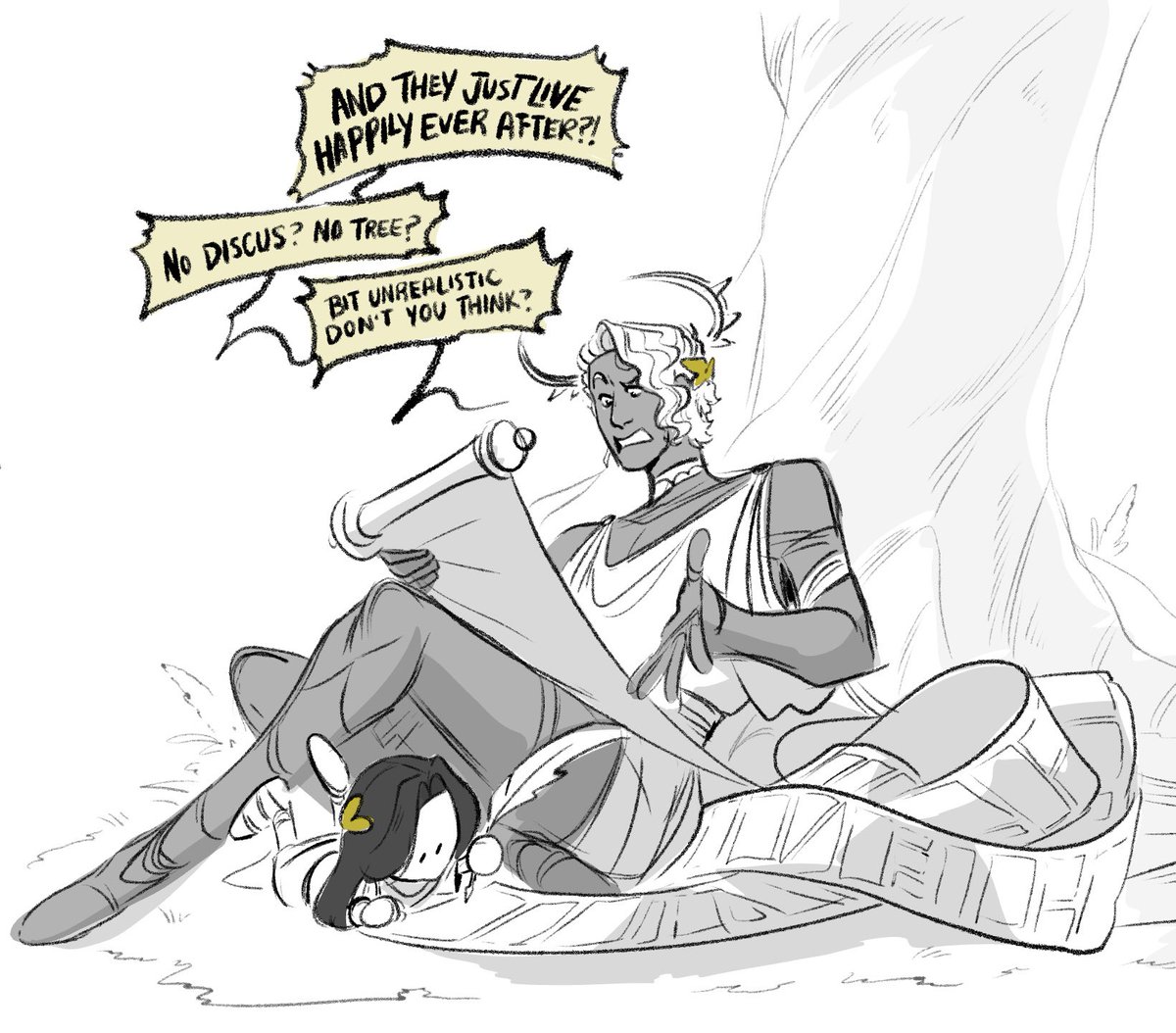 IllustratorNeal's tweet photo. Next up on the Adventures with the little gremlin! Apollo taking a little reading break https://t.co/cRjBhROyZz