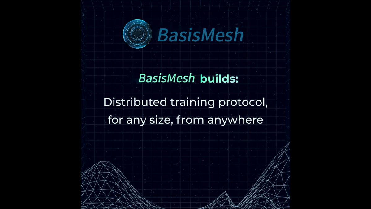 BasisMesh's tweet photo. 💪 Wondering what #BasisMesh builds?

#BasisMesh develops advanced distributed training protocols, scalable for any size and operable from anywhere. Elevate your AI capabilities with our cutting-edge technology.

🔗Learn more: https://t.co/jjt0oBWlbI

#AI  #BasisMesh https://t.co/ITC6W6lnFB