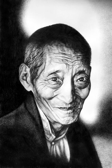 96_4096's tweet photo. A pencil portrait of Precious Guru Kalu Rinpoche.
2023
Paper, pencil.
40x60 cm. https://t.co/pQkls9aDv9