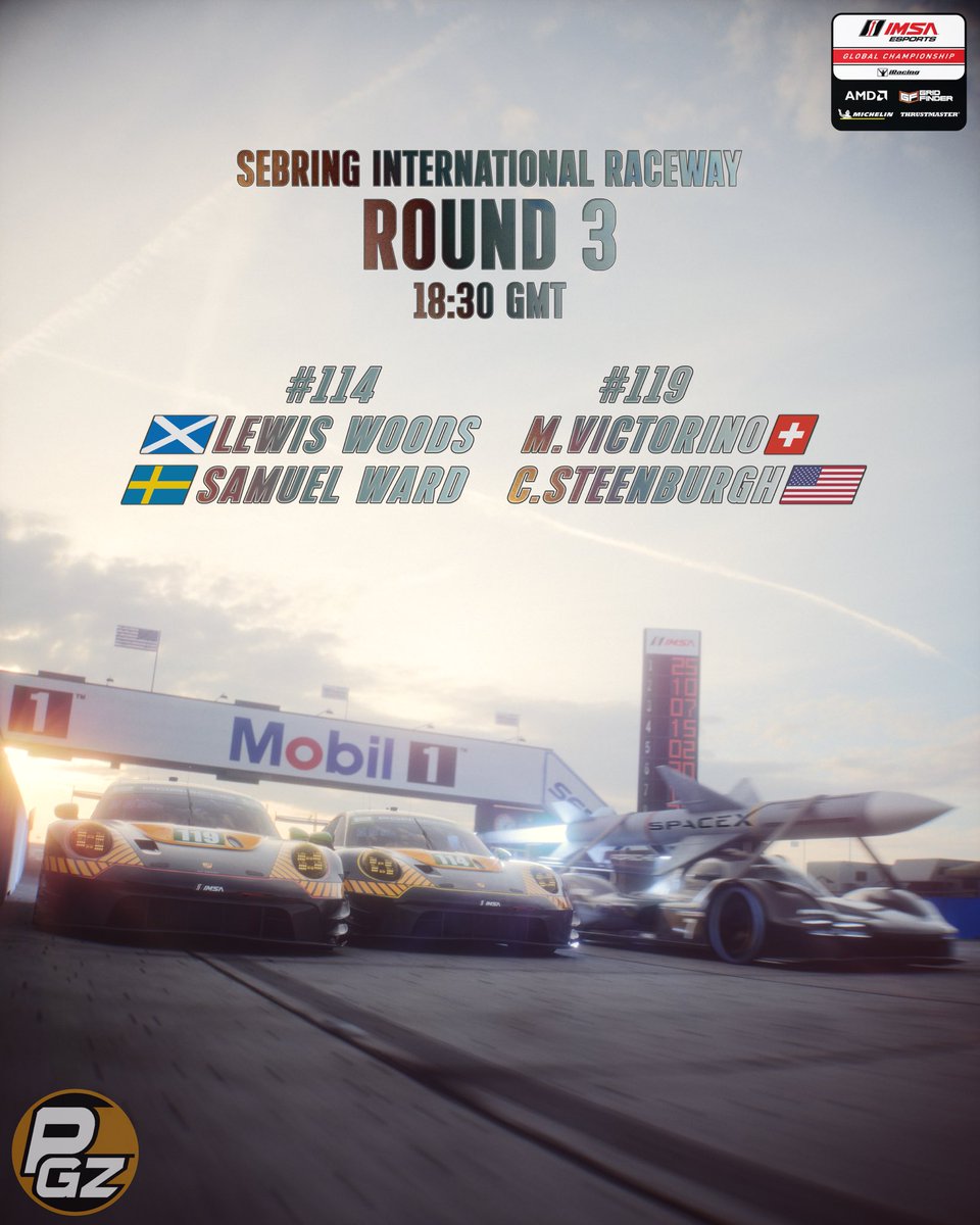 First race of the year!
3rd round of the <a href="/vcoesports/">VCO 🕹🏎</a> IMSA esports at Sebring.
Gt3s and rocket ships 🚀 mixed on track, should be “fun” 🫨