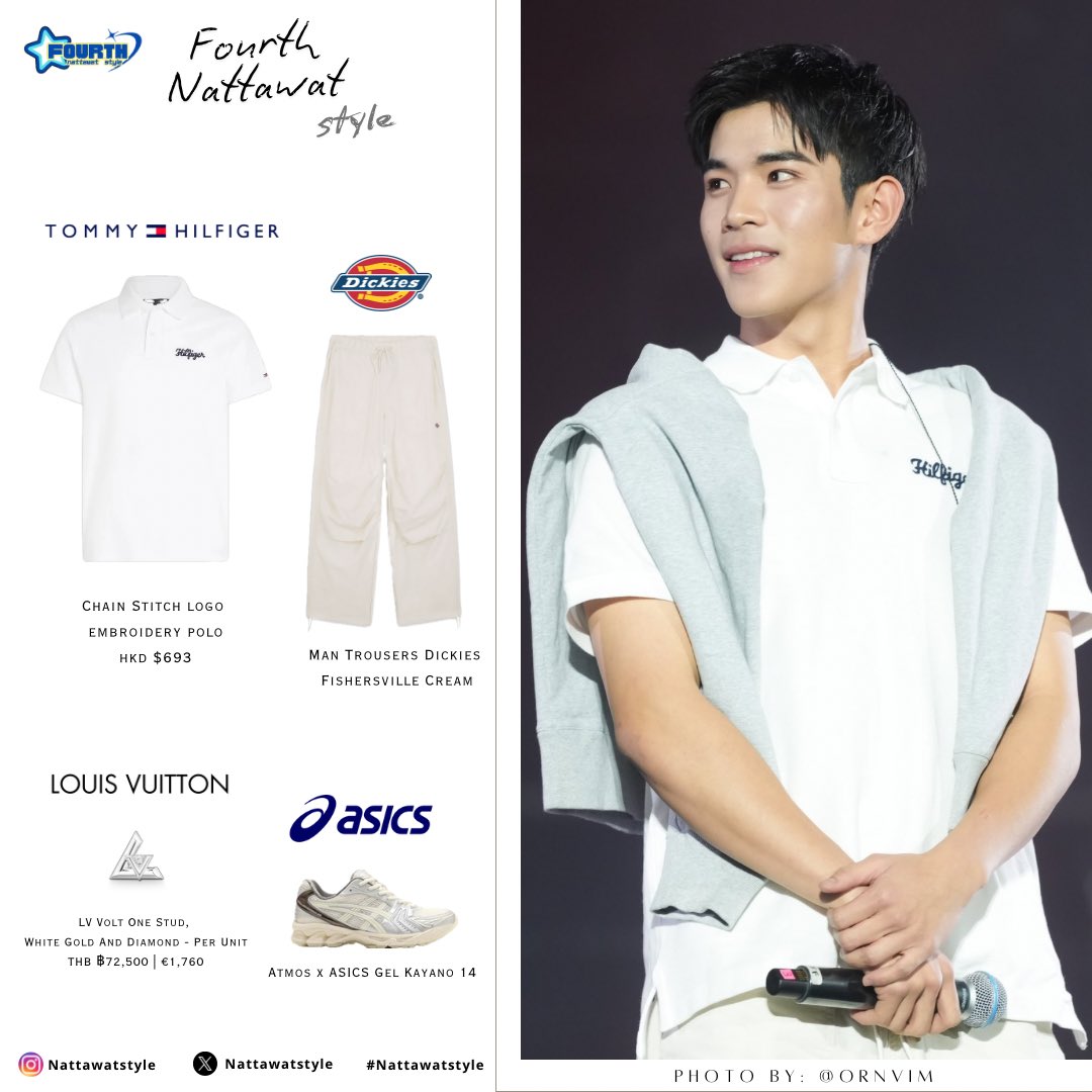 NattawatStyle's tweet photo. ✩ 𝗡𝗮𝘁𝘁𝗮𝘄𝗮𝘁 𝗦𝘁𝘆𝗹𝗲 ⋆｡
#LouisVuitton
#TommyHilfiger
#ASICS #ASICSXATMOS
#Dickies

ARTIST FOURTH AT NANNING
#GMMTVMUSICONxNANNING
[ 📸By: @ornvim ]

ᯓ @tawattannn ᯓ ✨
#Fourthnattawat #โฟร์ทณัฐวรรธน์
#NattawatStyle #ตู้เสื้อผ้าของโฟ้ดโฟ้ด
 #FourthCheckFourthCheck https://t.co/zT6FqhdeOv
