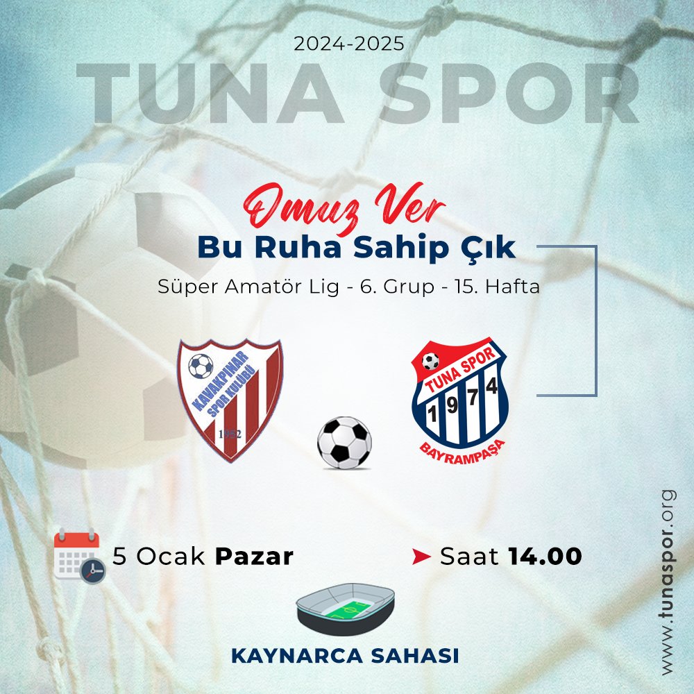 ⚽️ Haydi Tuna! 🔵🔴

Şimdi kazanma zamanı 💪

🗓 Süper Amatör Lig 15. hafta mücadelesinde Pendik Kavakpınar'a konuk oluyoruz. 

#TunaSpor #Bayrampaşa #SüperAmatörLig #SAL