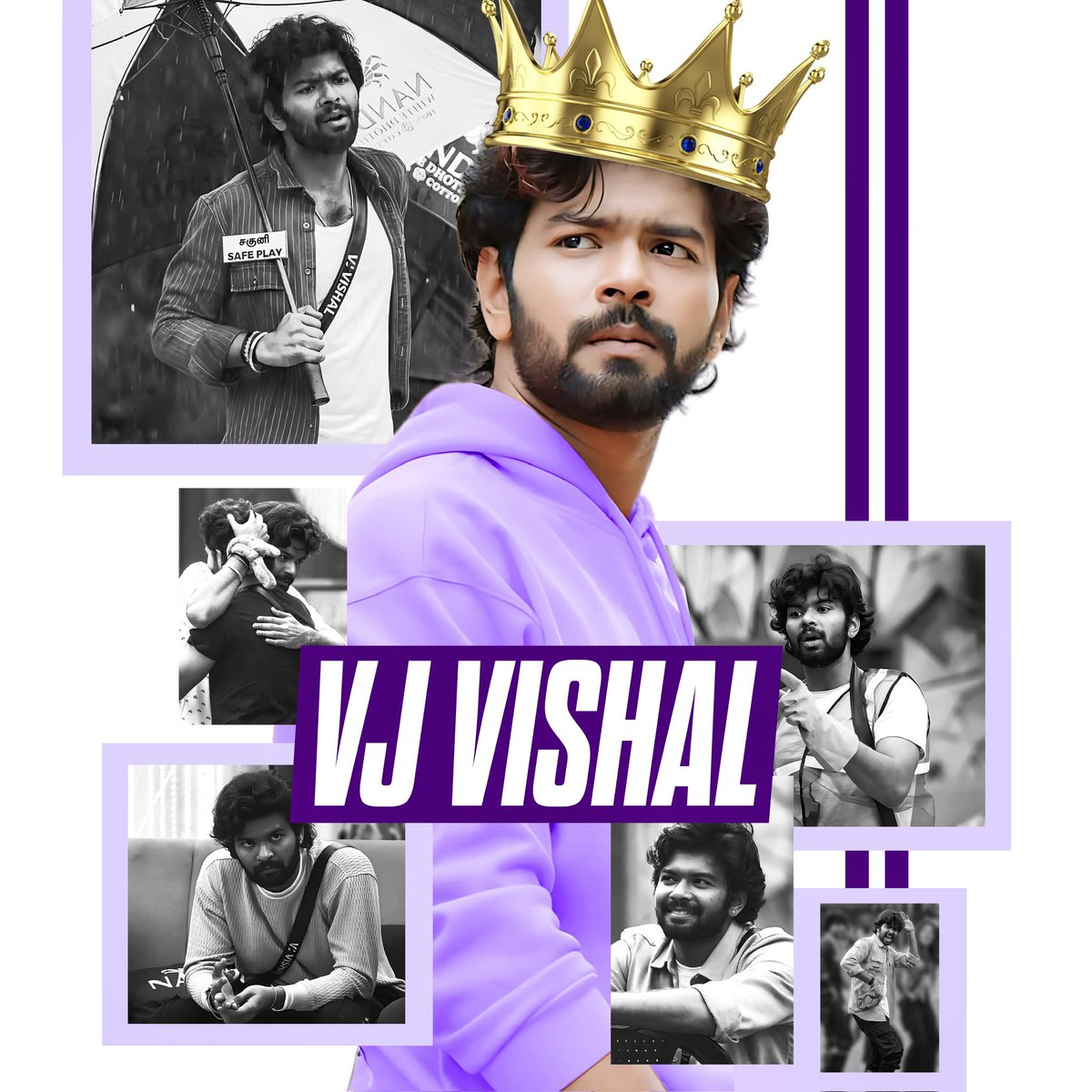 RainaRajan03's tweet photo. #BiggBossTamil8

We are Happy to release the CDP for our dearest #VJVishal! 

People's champion 🏆 

Get your DPs and drafts ready #VJVISHALARMY

 The trend will start at 2 PM sharp 🔥🔥

The Phrase Tag will be 

VJVISHAL FOR WIN 

#BiggBoss8Tamil #BiggBossTamilSeason8 https://t.co/2DfowcDKoi