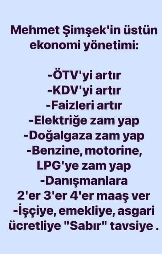 gonulborann's tweet photo. Yıllardır biraz daha sabır, inşallah, maşallah, şükredinle aynı yol alan icra makamı;

#SabırDilemeyinHAKkımızıVerin

Abo ile ellerinizi cebimize soktunuz, tuikle de çekmek bilmediniz. 

Daldırdıkca ellerinizi deldiniz ceplerimizi. 

Aklımızla dalga geçtiğiniz yeter.

Güven kalmadı siyasetinize.

Gelsin Seçim.

İktidarından 
@RTErdogan
@Akparti
@dbdevletbahceli
@MHP_Bilgi

Muhalafetine 
@eczozgurozel
@herkesicinCHP 
@MDervisogluTR 
@iyiparti 
@Ahmet_Davutoglu 
@GelecekPartiTR 
@erbakanfatih 
@rprefahpartisi 
@alibabacan 
@devapartisi 
@DpGultekinUysal 
@_DemokratParti 
@umitozdag 
@zaferpartisi 
@Mustafa_Destici 
@bbpgenelmerkez 
@yavuzagiraliog 
@anahtarparti 
@vekilince 
@MemleketimParti 
@memetsimsek
@isikhanvedat
@EmedFederasyonu