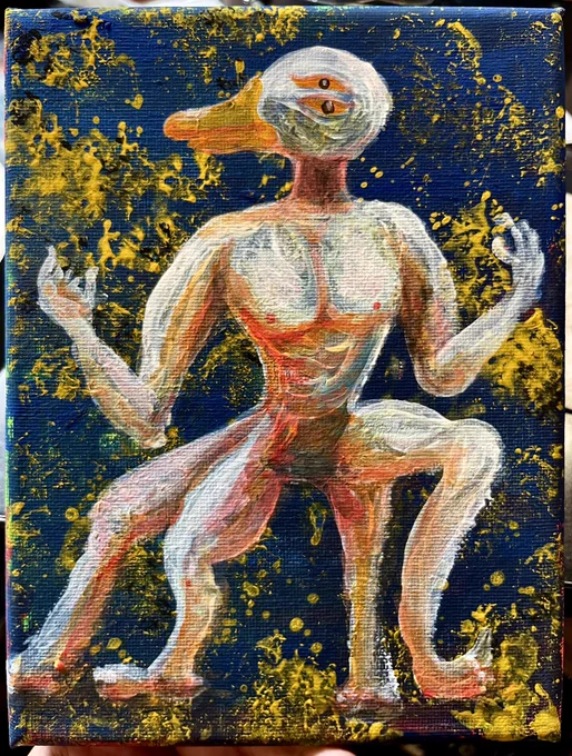 バーン・シラピンのアーティストハウスで一枚描いてきました。 