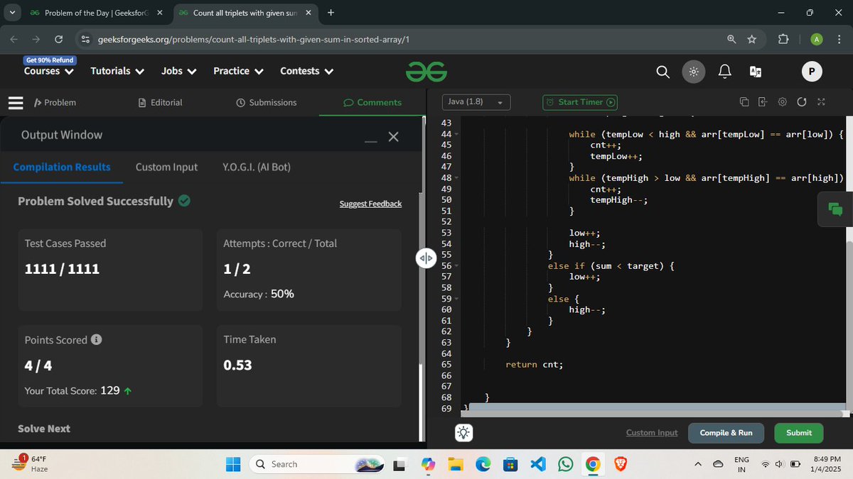 prabhat91652158's tweet photo. Day 37 of gfg160
#geekstreak2025 
#geeksforgeeks 
#geekstreak2024 
#DSA 
#CodingJourney 
#programminghelp https://t.co/d3haMNMaNp