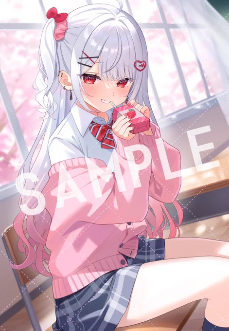 花宮 莉歌 様(   )花宮 莉歌vtuberデビュー記念グッズ「オリジナル卓上カレンダー」の4月イラストを担当させていただきましたっ! 