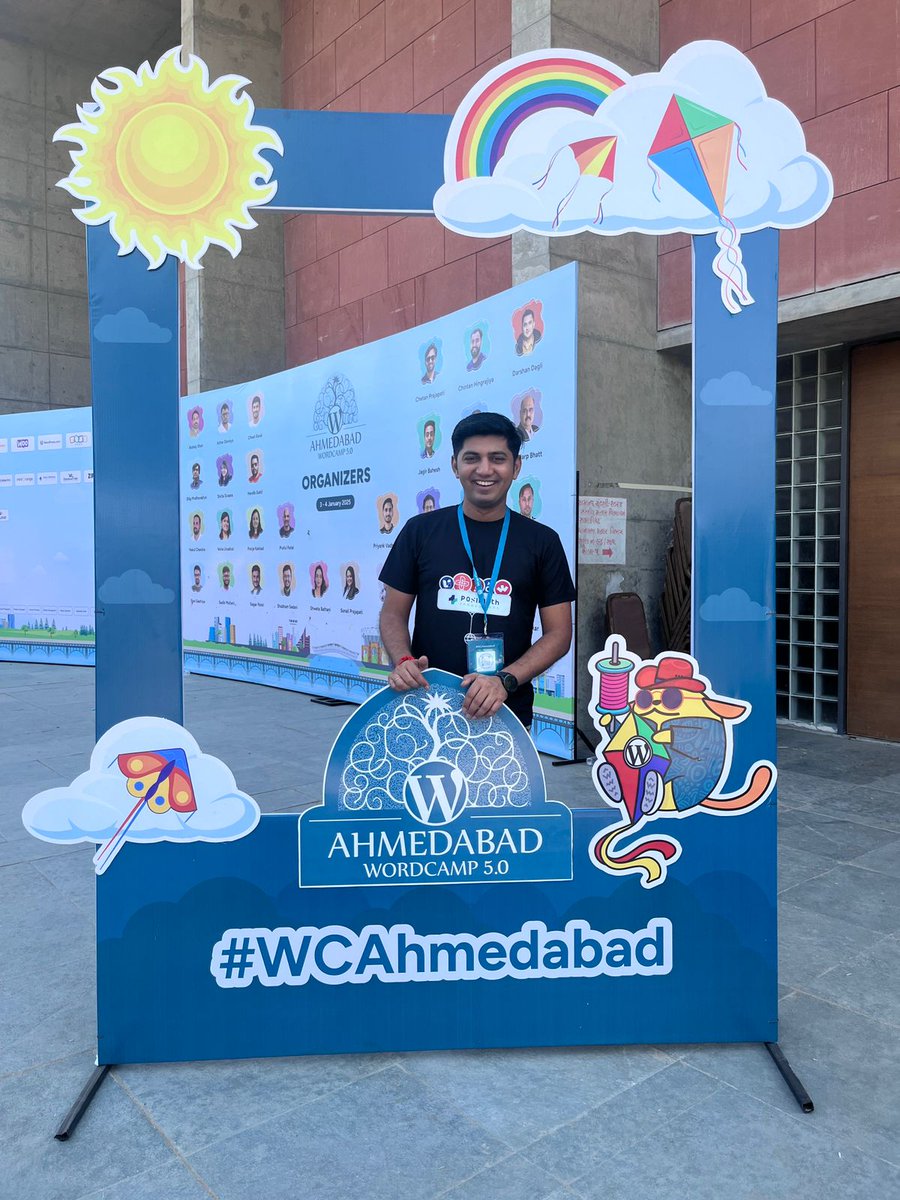 devangvachheta's tweet photo. Having a great time at #WordCamp @WCAhmedabad  !🎉

#WCAhmedabad https://t.co/GHiCjksC1G