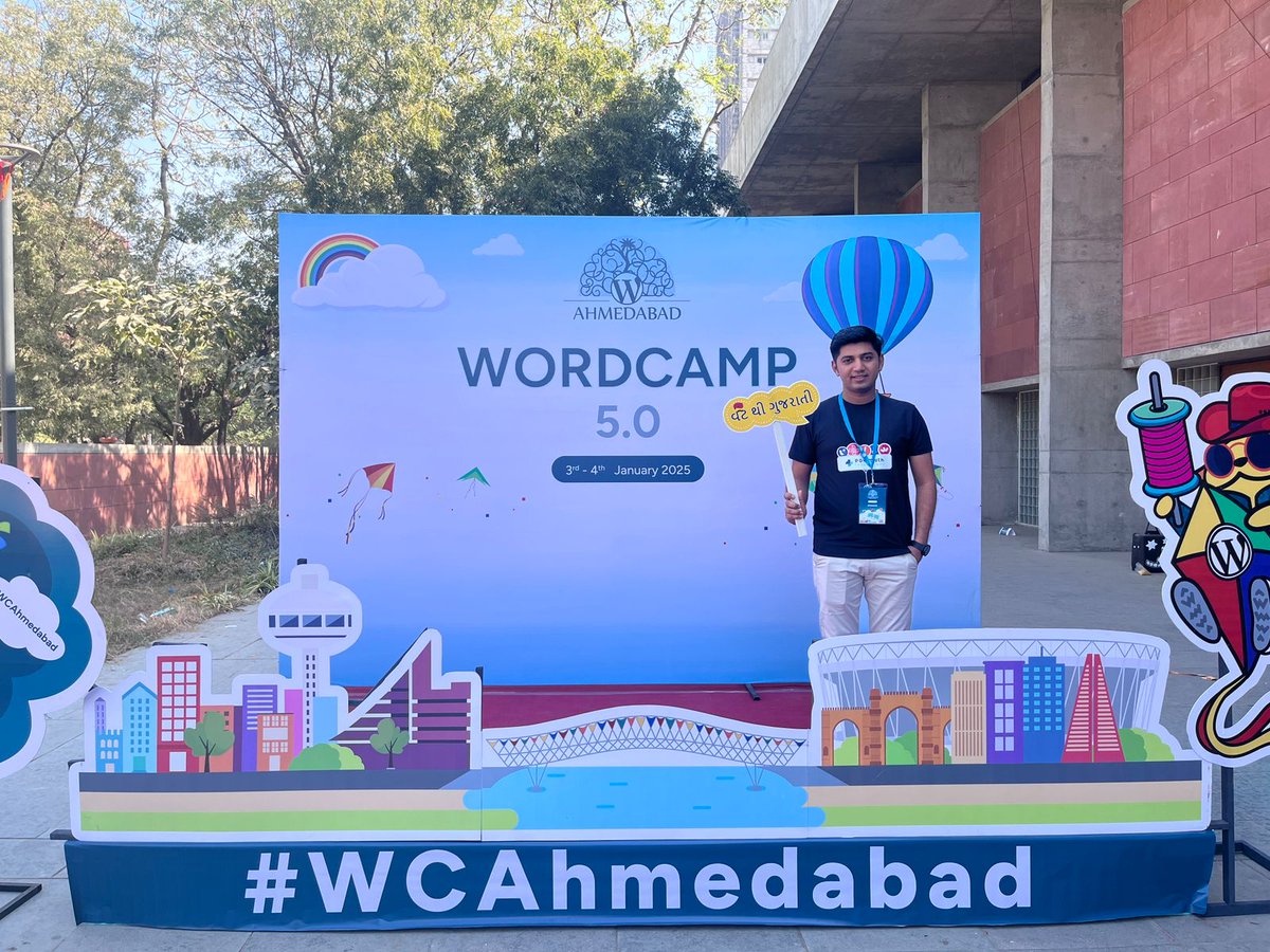 devangvachheta's tweet photo. Having a great time at #WordCamp @WCAhmedabad  !🎉

#WCAhmedabad https://t.co/GHiCjksC1G