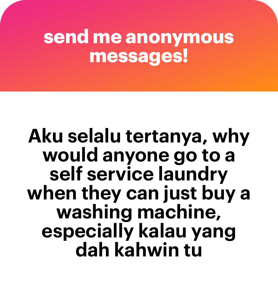 twitmarhaen's tweet photo. Kalau nak beli washing machine + dryer hampir 2K. Kalau dobi maybe sebulan tak sampai RM50

So untung juga sebenarnya https://t.co/YZOJEtJPhZ