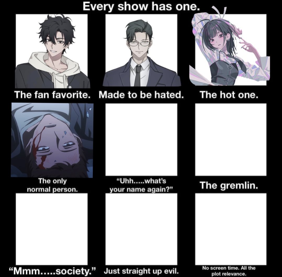 Nyosbrbrbr's tweet photo. 🌟 DAY 5 🌟 ( i forgot i was doing that lmao my bad) 

🌟 Who's the most forgetable character? 

👀 Comment below and I'll make a poll with the top results in a few hours 🕺 https://t.co/HcbpE8vgLz