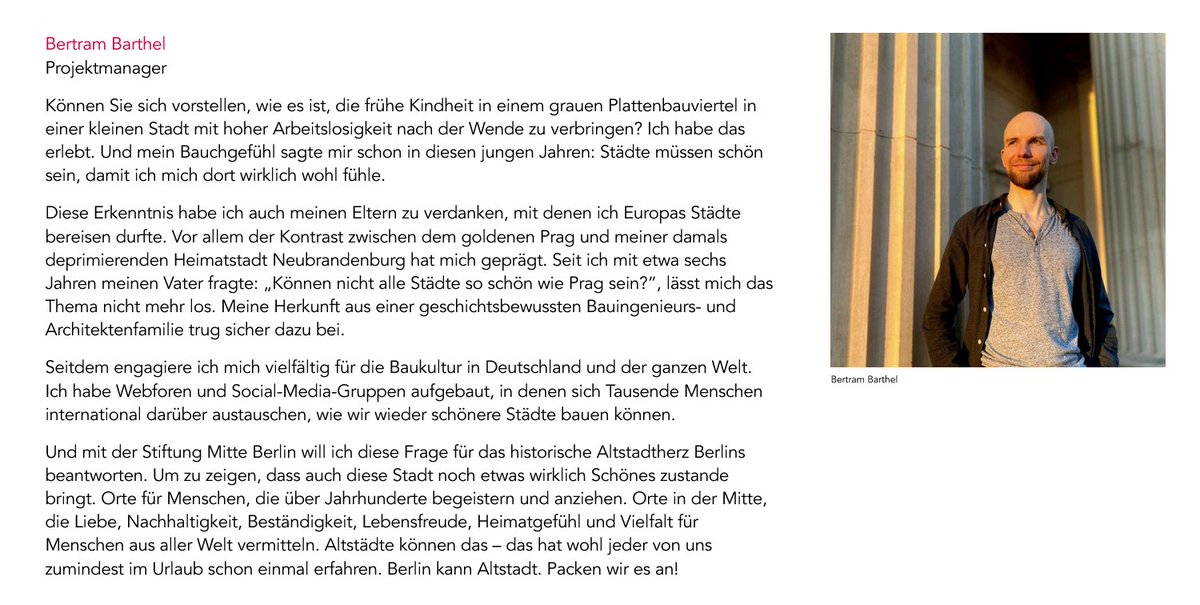 olekloss's tweet photo. 4 / Bertram Barthel holte die "#Rebellion" nach Berlin. Er macht die Social Media Arbeit für die #PrivatisierungsStiftungMitte, den @AivBerlin und Tobias #Nöfer. Er ist beteiligt an "#TheAestheticCity", ist Chairman der #INTBAU Germany, ist bei #StadtbildDeutschland aktiv usw.usf https://t.co/DeIZs7Fbhd
