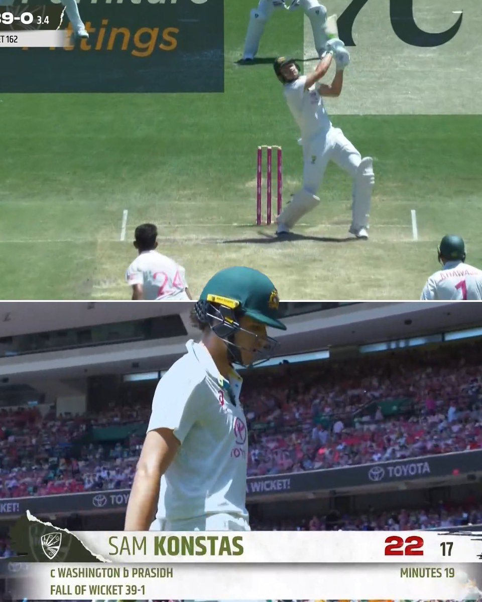 Virgotraveller's tweet photo. A sigh of relief for Indian fans as they secure the first wicket of the second innings! 

Australia now needs 123 runs to win the game! https://t.co/DwX8UEv9W9