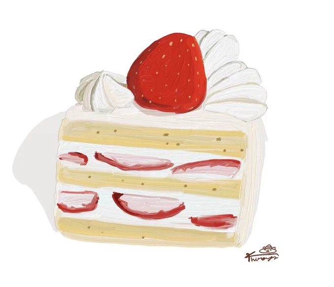 今年もたくさんケーキを描いていきたい。 