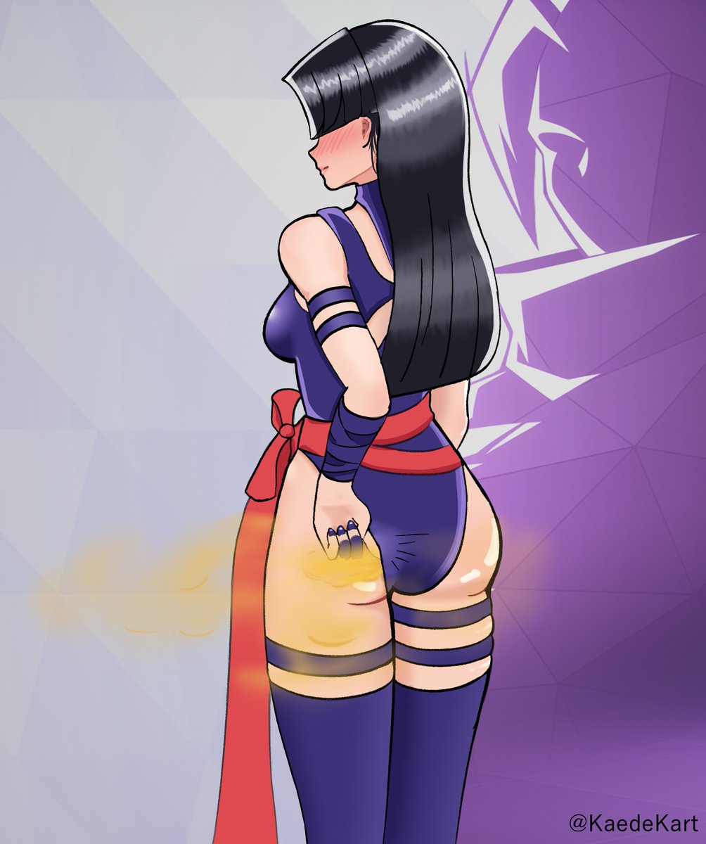Psylocke trying to air out her farts💜❤️