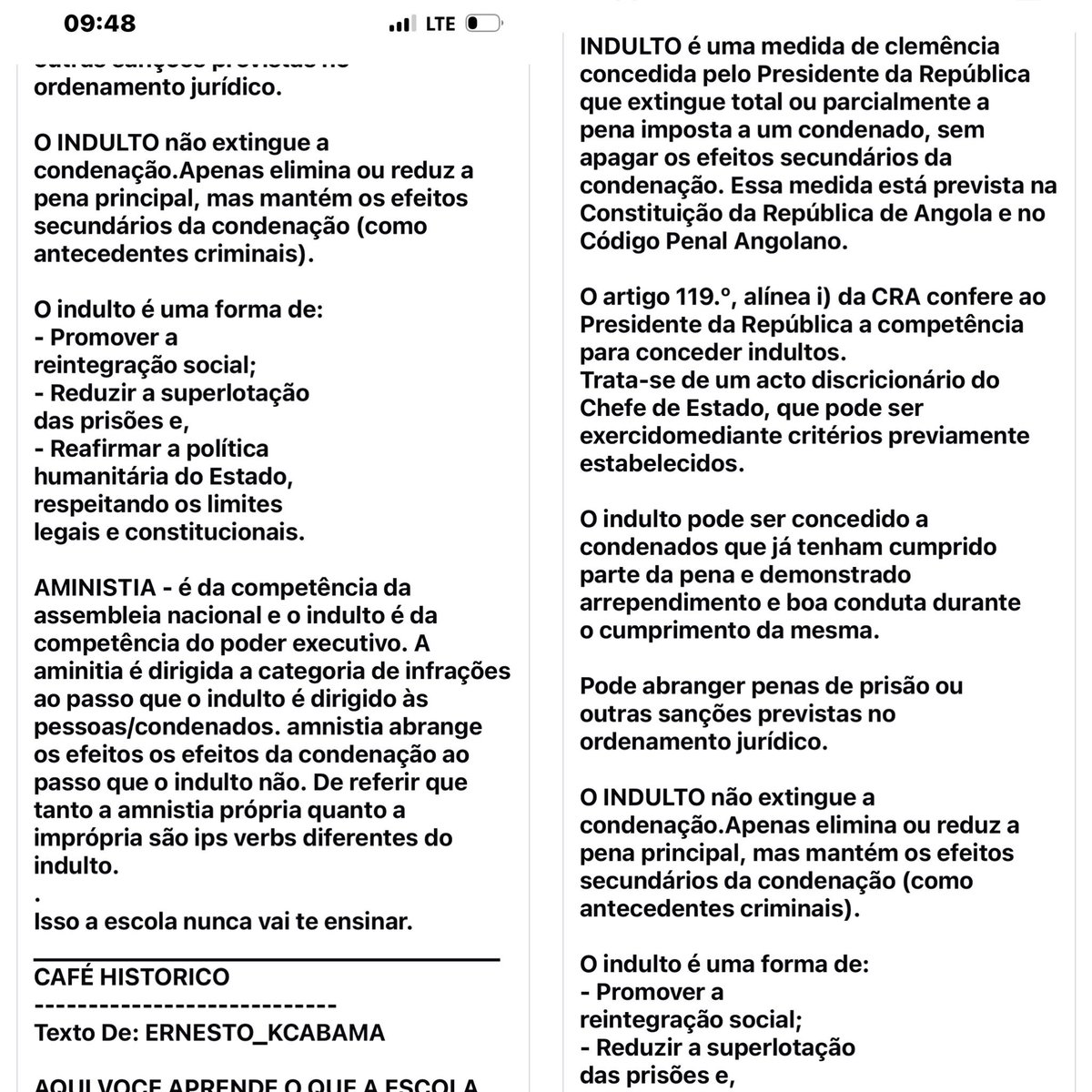 TallAngolan's tweet photo. Um pouco sobre indulto e  amnistia depois da repercussão do caso #NethNahara #Zenu #indulto https://t.co/KcmwpxyJB1