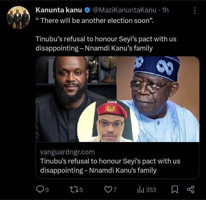 BlessedParadis2's tweet photo. NEWS: IPOB has Distanced herself from Shameful Display of Kanunta Kanu claiming to Act on behalf of Mazi Nnamdi Kanu and IPOB. https://t.co/SIr5bcvqsa