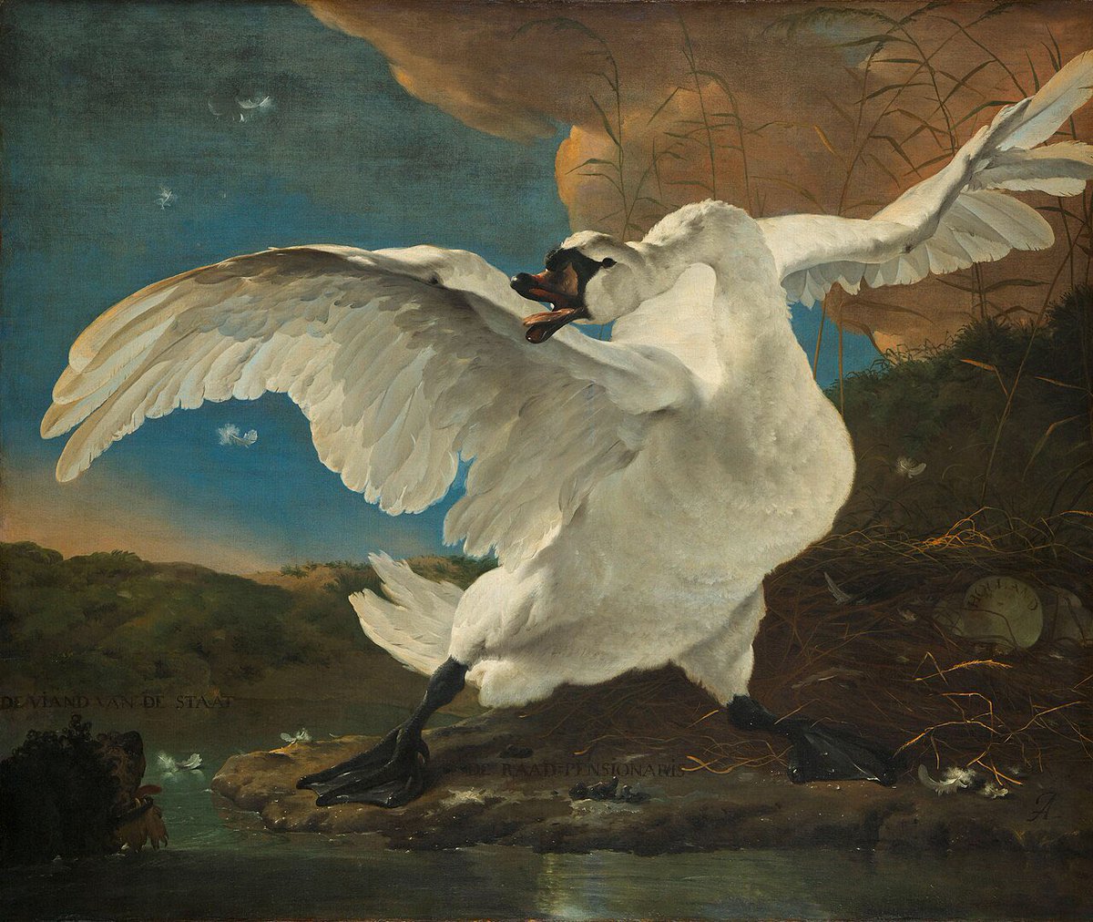 DuijstMade's tweet photo. @CultureExploreX The Threatened Swan by Jan Asselijn. https://t.co/eWLD4FXvuF