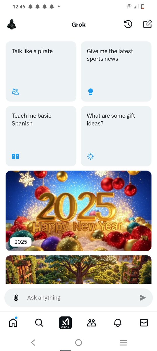 SueMaameri's tweet image. Grok finally appeared with me lol