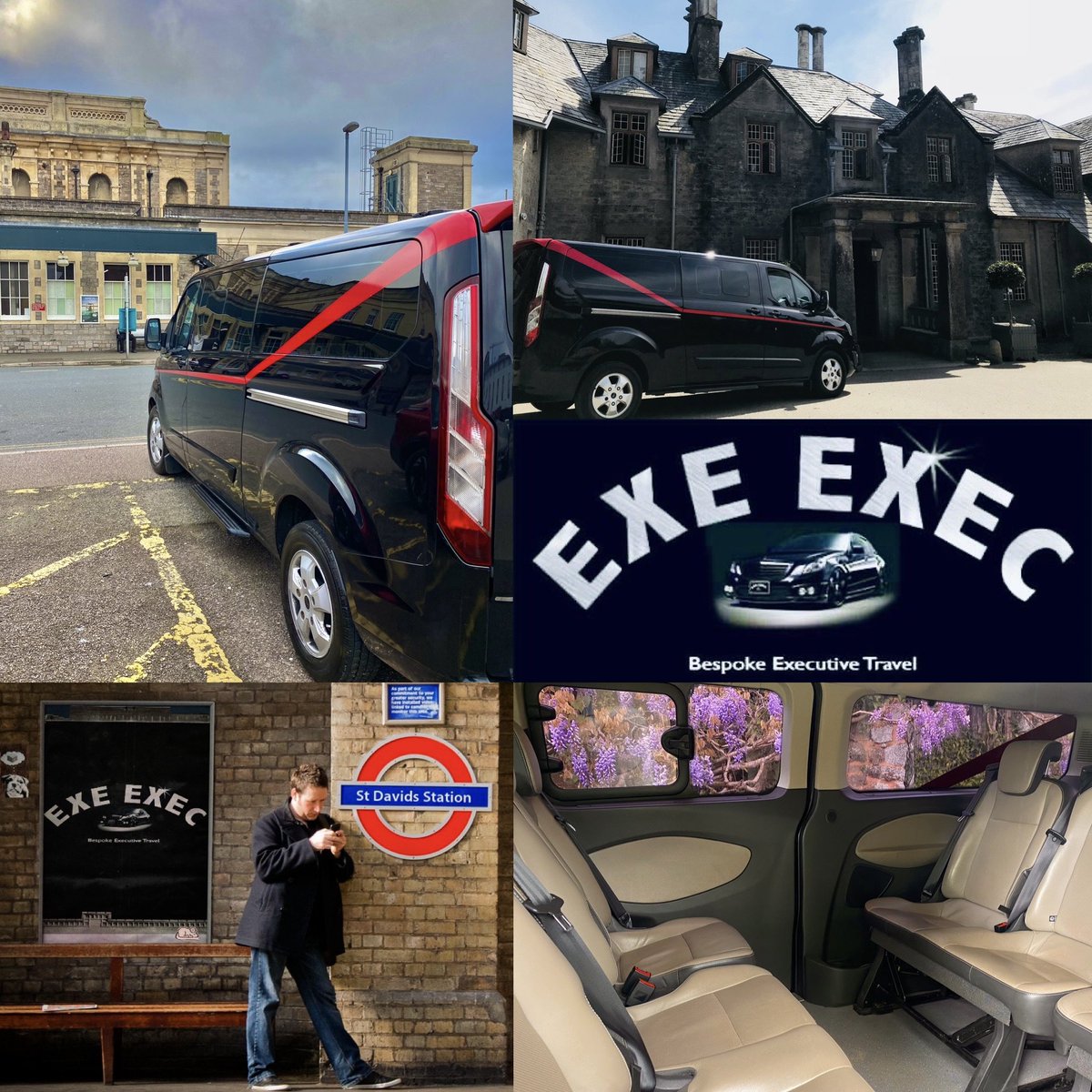 Exe_Exec's tweet image. A very nice family of six (and a large amount of luggage) safely transported from Exeter St Davids Station to their Hotel on beautiful Dartmoor..🙂