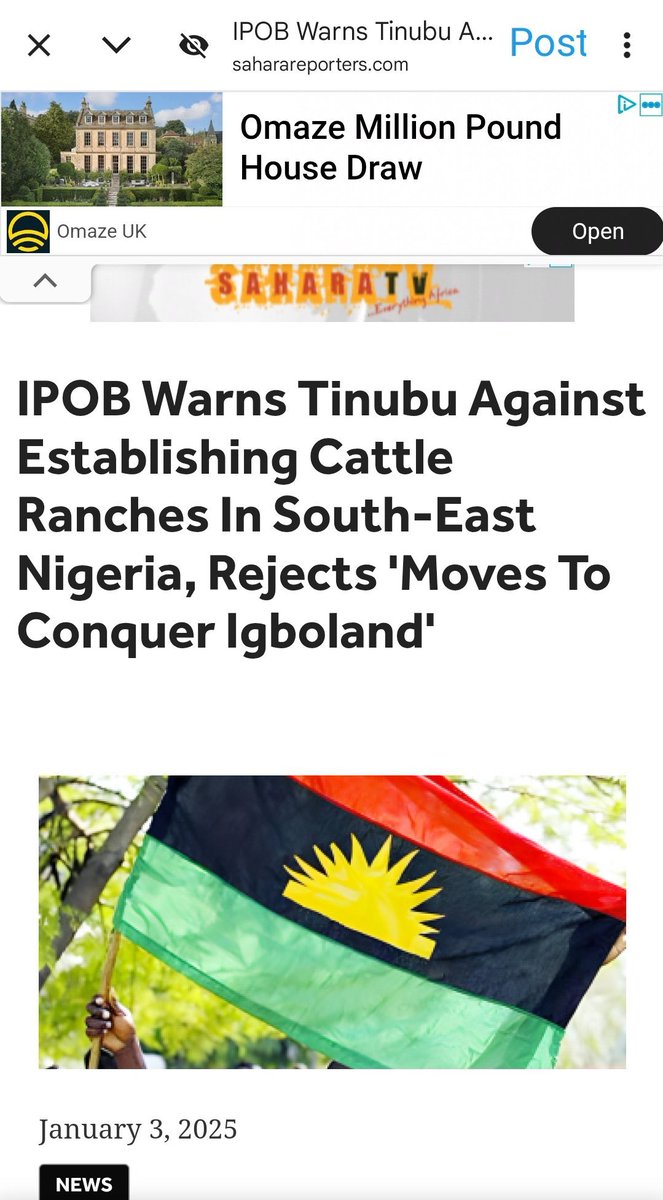 BlessedParadis2's tweet photo. IPOB Warns Tinubu Against Establishing Cattle Ranches In South-East Nigeria, Rejects 'Moves To Conquer Igboland' https://t.co/4VgJNa6oZB