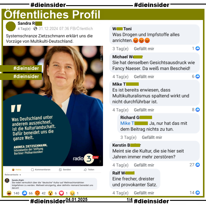 Die_Insider's tweet photo. #AndreaZietzschmann, Intendantin der Berliner Philharmoniker spricht über die "Deutsche Kulturlandschaft"!

Mehr gibt es darüber nicht zu sagen. Eigentlich. Wenn es nicht Leute gäbe, die in ihrer Hass-Welt leben.

#LautGegenNazis #NiemalsAfD 
#Berlin #Philharmonie
#DieInsider https://t.co/FSbbD683Ls