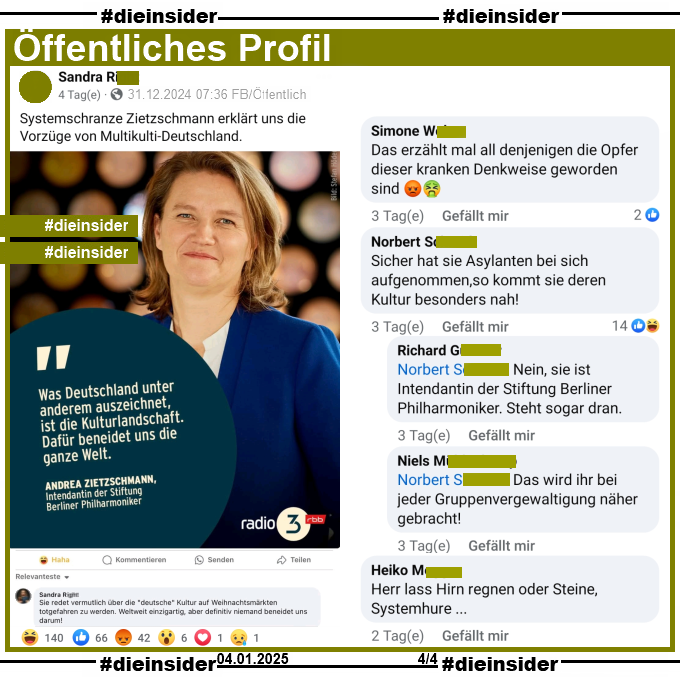Die_Insider's tweet photo. #AndreaZietzschmann, Intendantin der Berliner Philharmoniker spricht über die "Deutsche Kulturlandschaft"!

Mehr gibt es darüber nicht zu sagen. Eigentlich. Wenn es nicht Leute gäbe, die in ihrer Hass-Welt leben.

#LautGegenNazis #NiemalsAfD 
#Berlin #Philharmonie
#DieInsider https://t.co/FSbbD683Ls
