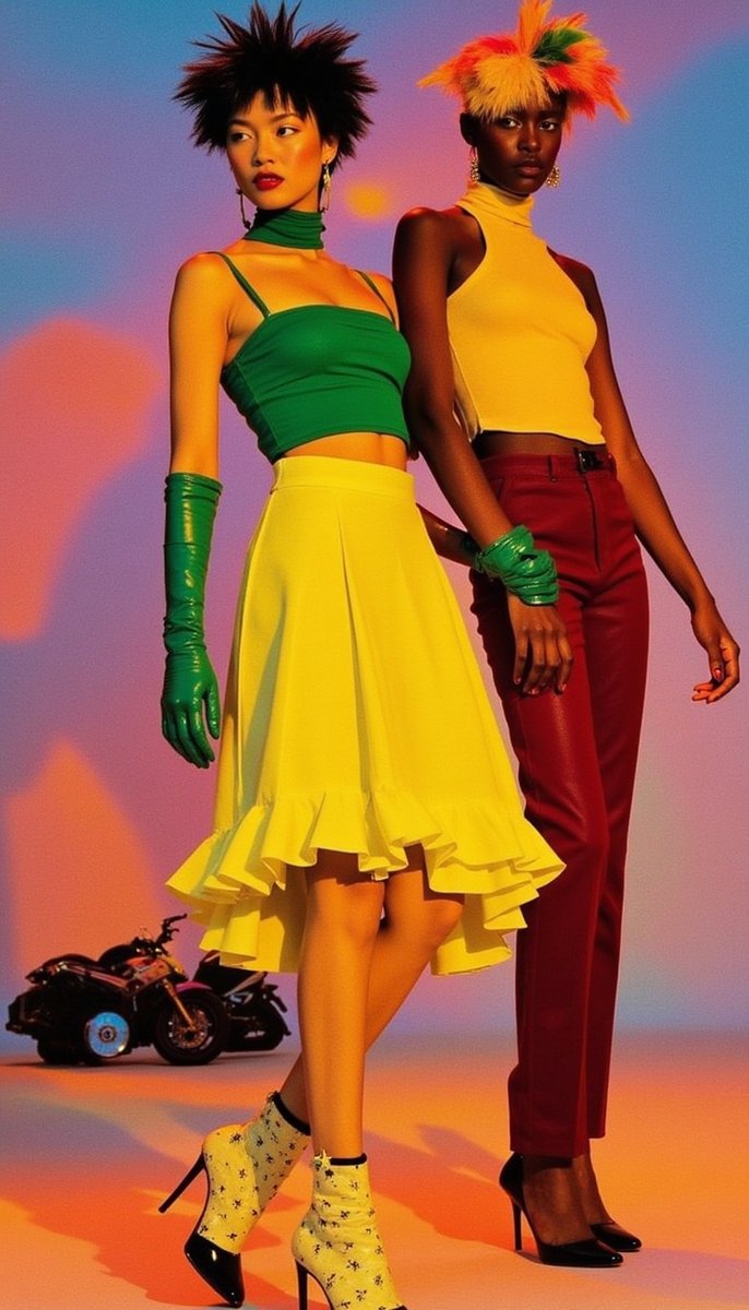 studiodblabs's tweet photo. United in Color!
@freepik @bfl_ml
#aiart #aimodel #aifashion #studiodblabs #vividcolor #boldcolor #summerstyle #mixedrace #mixedethnicity #BoldFashion #fashionstyle #retroaesthetics #colorblocks #fashionshoot #ColorPop #RetroVibes #BoldFashion #UnitedInStyle #QuirkyAndChic https://t.co/BVor3xZLQ1
