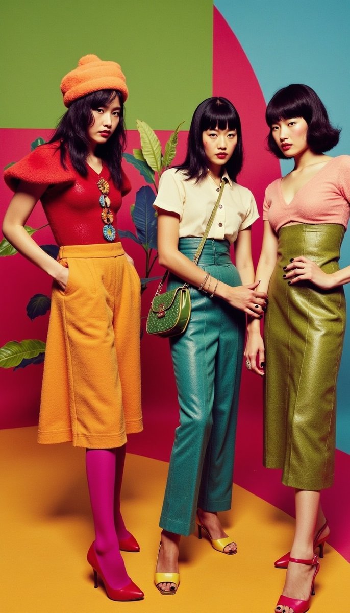 studiodblabs's tweet photo. United in Color!
@freepik @bfl_ml
#aiart #aimodel #aifashion #studiodblabs #vividcolor #boldcolor #summerstyle #mixedrace #mixedethnicity #BoldFashion #fashionstyle #retroaesthetics #colorblocks #fashionshoot #ColorPop #RetroVibes #BoldFashion #UnitedInStyle #QuirkyAndChic https://t.co/BVor3xZLQ1