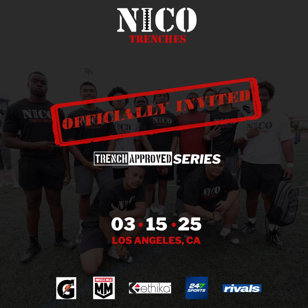 Thank You <a href="/NICO_Trenches/">NICO TRENCHES | Linemen Training, Camps & Recruit.</a> for the invite!