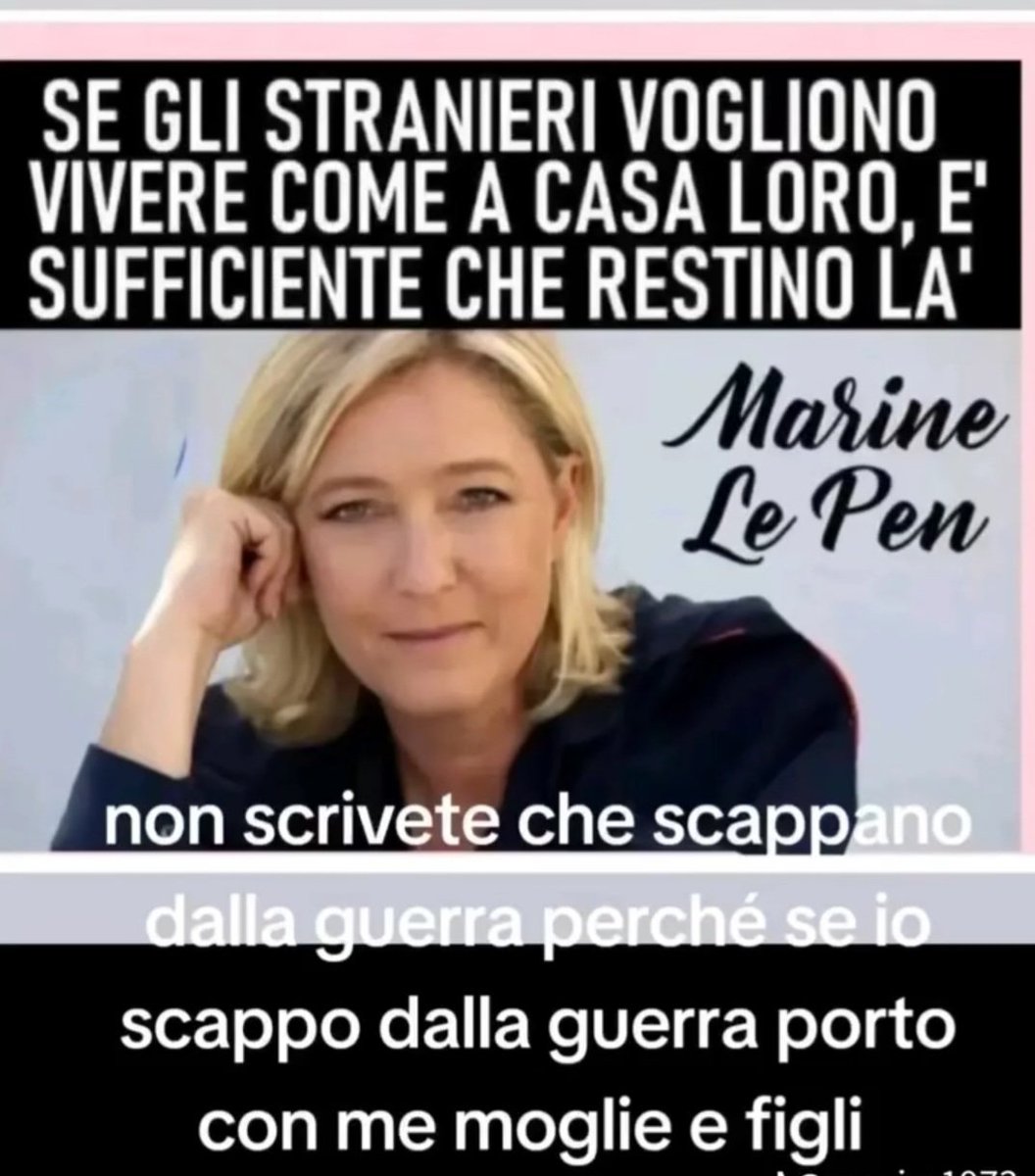 Direi che il ragionamento di MARINE LE PEN non fa una piega.