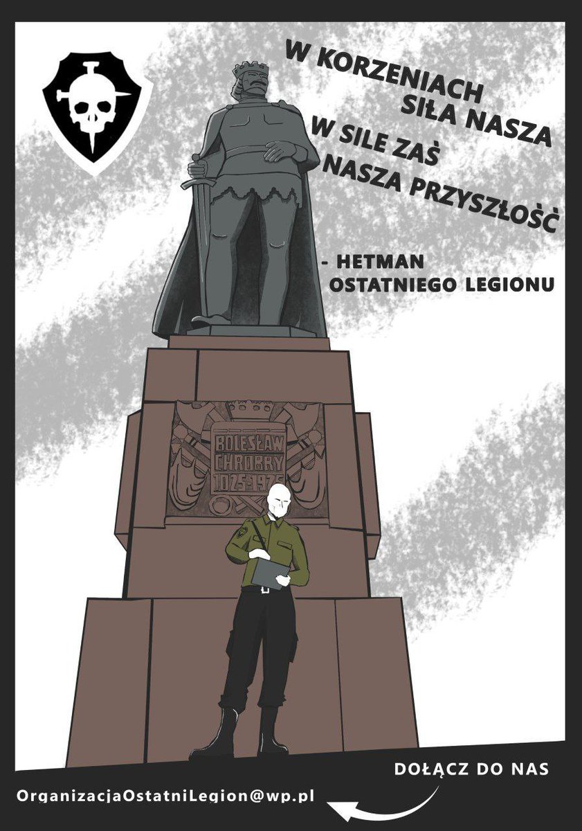 OstatniLegion's tweet photo. Pięć dni temu weszliśmy w nowy, 2025 rok. Dla nas jako organizacji oznacza to również, że nasze struktury istnieją już pełny rok.

Ostatnie 12 miesięcy były dla nas dynamicznym czasem. Z rzeczy najważniejszych: sformowaliśmy Ostatni Legion, zorganizowaliśmy kilka obozów na których nasz były Hetman przekazał nam swoją wiedzę i doświadczenie z udziału w wojnie na Ukrainie, spróbowaliśmy swoich sił w podcastach, spędziliśmy wiele czasu na treningach i łonie natury, zorganizowaliśmy w Gnieźnie symboliczny przemarsz którego zwieńczeniem było oficjalne przyjęcie naszej deklaracji ideowej, zwiedziliśmy kawałek świata, nawiązaliśmy nowe kontakty za granicą oraz podtrzymaliśmy te starsze, stworzyliśmy postać Katarzynki i jej własne mini-komiksy, w międzyczasie też zreorganizowaliśmy struktury i powołaliśmy nowego lidera naszej organizacji - Hetmana Antoniego Radnego. 

W skrócie - zrealizowaliśmy cele minimum, które postawiliśmy sobie rok temu. Trening i formacja ideowa legionistów zostały ukończone w formacie przynajmniej podstawowym. 

Chcielibyśmy przede wszystkim podziękować wszystkim, którzy nas w tych wysiłkach wspierali. 

Wszystkie te działania poczyniliśmy w imię naszego Narodu - jego przeszłości i przyszłości.

Czołem Wielkiej Polsce!