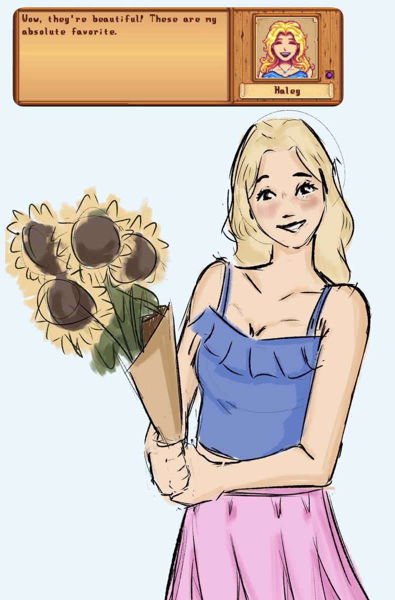 JDizzle_Fizzle's tweet photo. Haley 0.1 seconds after cursing your whole lineage #StardewValley https://t.co/JMU7UIiKOI