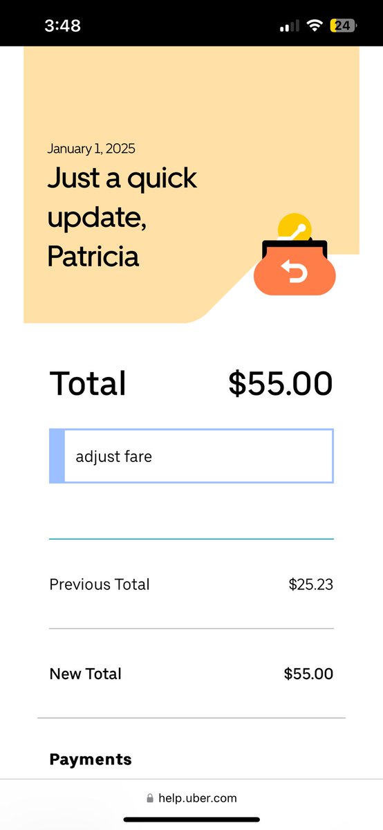 owleluna's tweet photo. @Uber Glad it’s off to a great start for you guys, since apparently you are doubling fares. It’s been two days since my trip and just got this email. This is some shitty business you got going on. https://t.co/Nc3IZMf7Bu